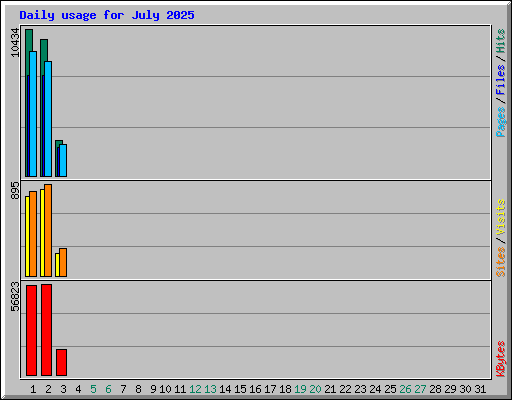 Daily usage for July 2025