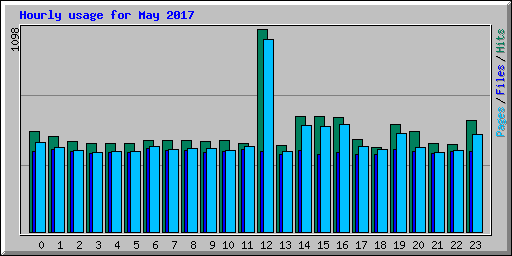 Hourly usage for May 2017