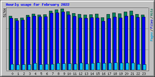 Hourly usage for February 2022