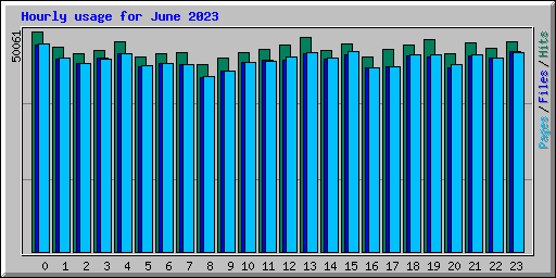 Hourly usage for June 2023