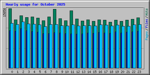 Hourly usage for October 2025